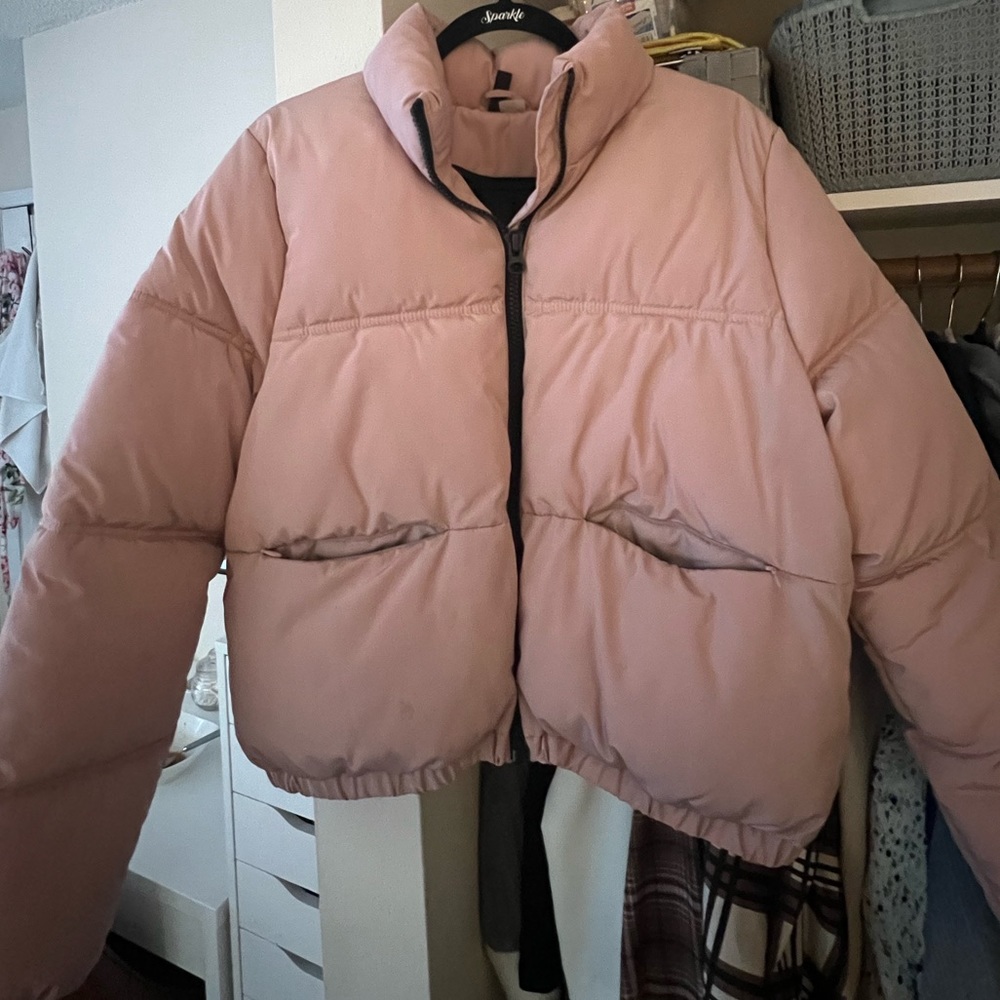 Women’s Pink Puffer Jacket